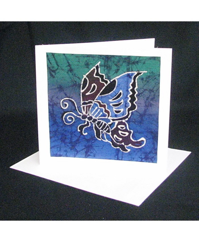 Evening Butterfly Batik Card